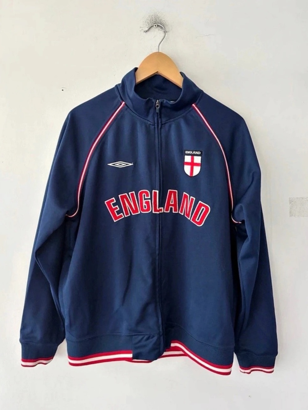 Umbro England National Team Vintage Track Jacket Blue & Red